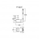 AHCON BY PASQUIN P152C LUFT‑HYDRAULISK DONKRAFT 30/15 TONN, LØFTEHØYDE 175–364 MM thumbnail
